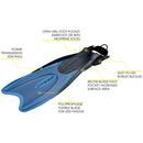 Cressi Palau Open Heel Fins - DIPNDIVE
