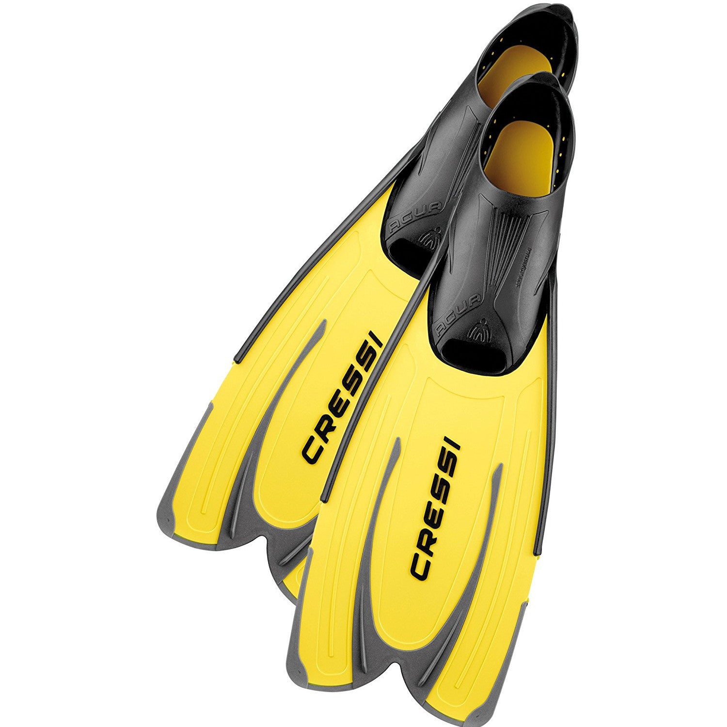 Cressi Agua Full Foot Fins, Blue, Size - US Man 8/9 | US Lady 9/10 | EU 41/42 - DIPNDIVE