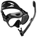 Cressi Frameless Dive Mask and Supernova Dry Snorkel Combo - DIPNDIVE