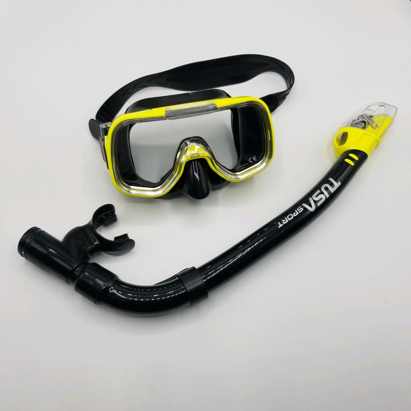 Open Box Tusa Mini-Kleio Youth Dry Combo - Flash Yellow/Black - DIPNDIVE