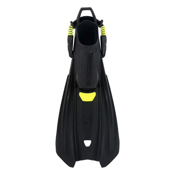 Open Box Aqua Lung Storm Dive Fins - Black / Yellow, Size: X-Small/Small - US:4-7 - DIPNDIVE