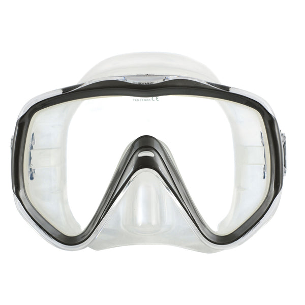 Used ScubaMax MK-176 Abaco Scuba Dive Mask - Silver with Clear Skirt