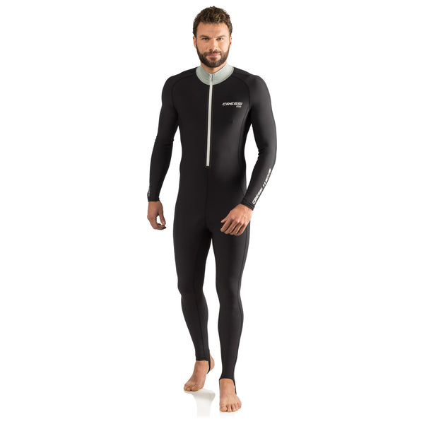 Used Cressi Skin Scuba Dive Full Suit - Black/Silver - X-Large