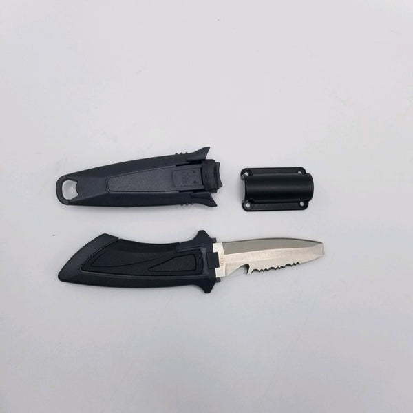 Open Box Tusa Mini Blunt Tip Dive Knife - Black - DIPNDIVE