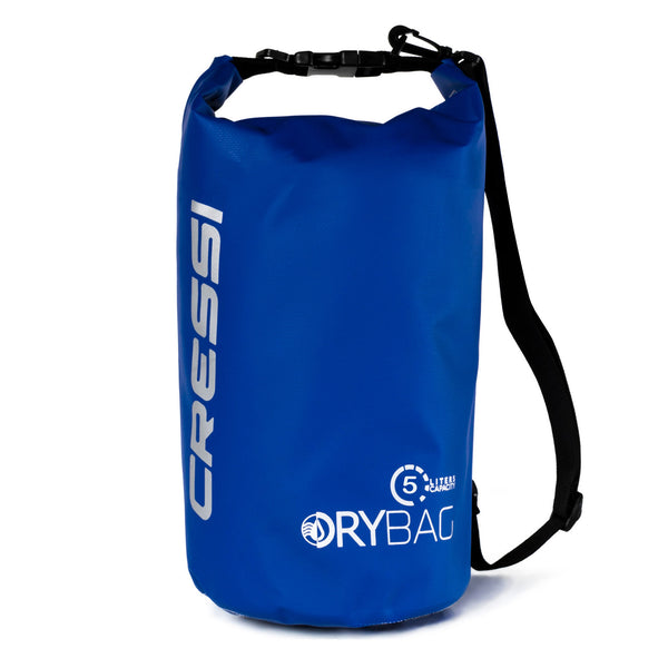 Open Box Cressi Waterproof Dry Bag - Blue/Silver, 5L