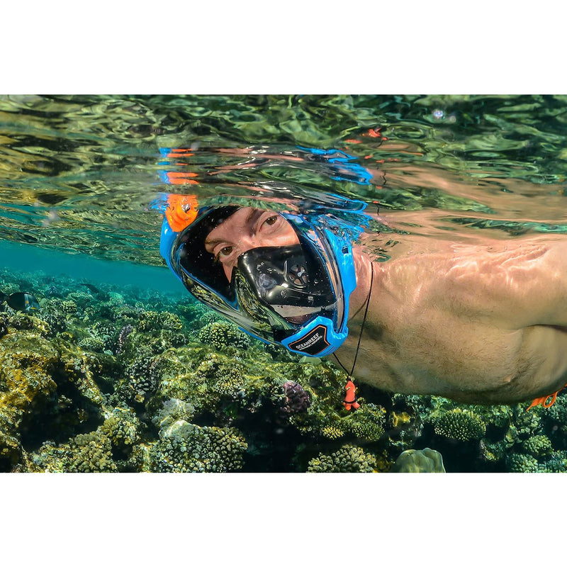 Open Box Ocean Reef ARIA QR+ Full Face Snorkeling Mask - Blue - Small/Medium