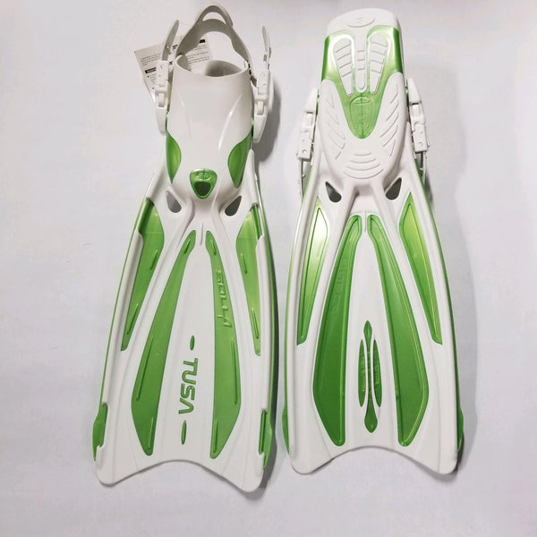 Open Box Tusa Open Heel Solla Dive Fins-Siesta Green / White-Small -US M:5-7 / W:6.5-8.5 - DIPNDIVE