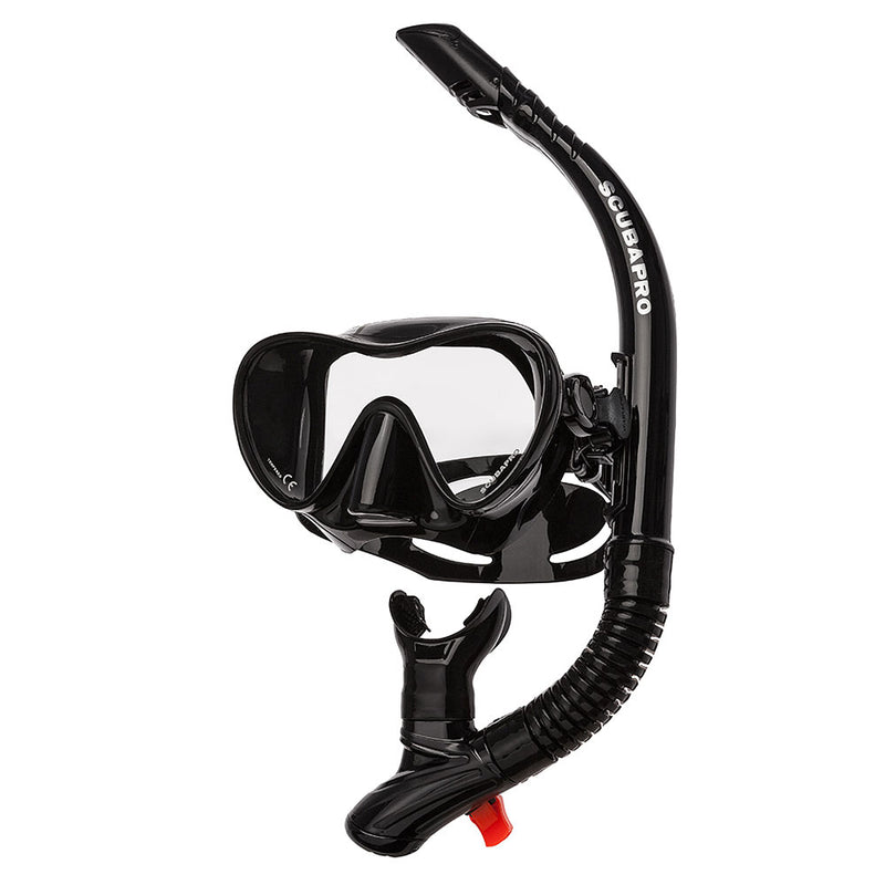 Used ScubaPro Trinidad Adult Combo Mask and Snorkel Set-Black