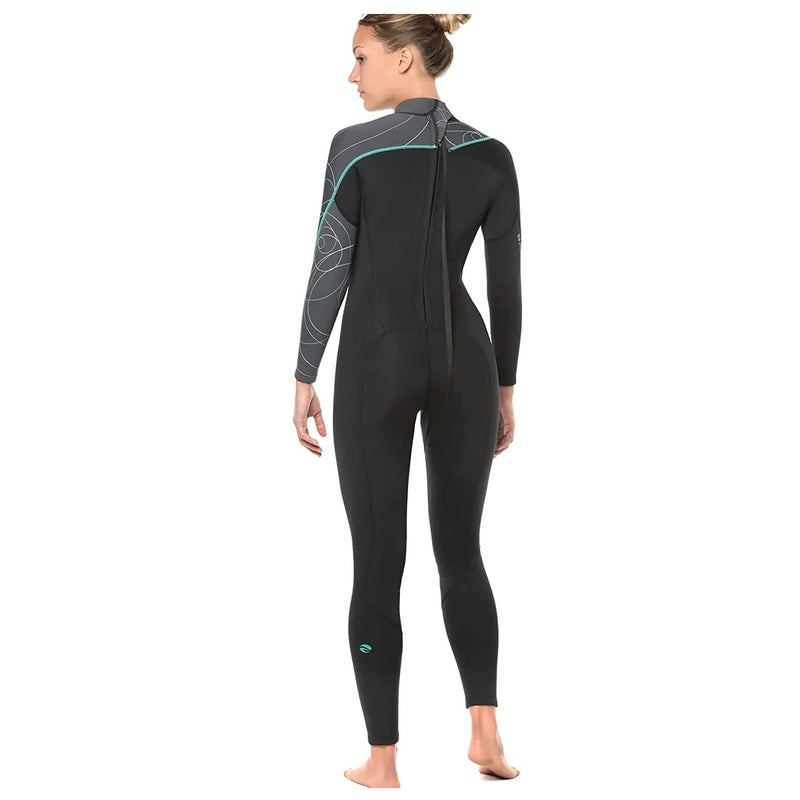 Open Box Bare 5mm Womens Elate Dive Wetsuit-Grey -12