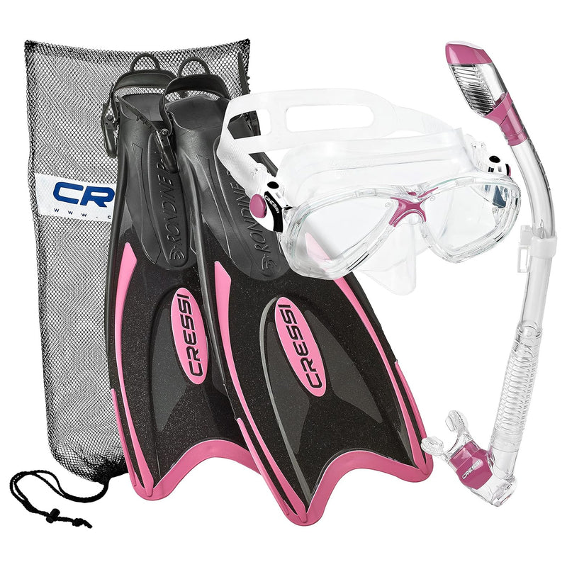 Cressi Marea Mask - Supernova Dry Snorkel - Palau Fins Snorkel Set - DIPNDIVE