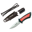 Open Box Cressi Lima Stainless Steel Scuba Dive Knife-Red - DIPNDIVE