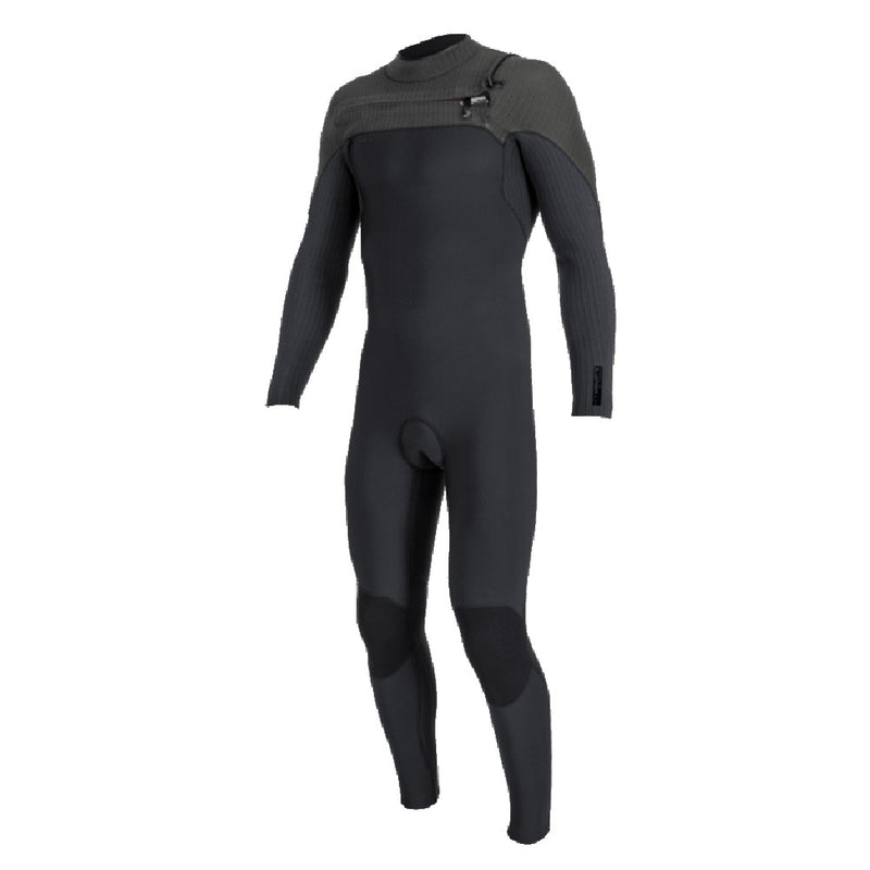 Used O'Neill 4/3mm Blueprint Chest Zip Full Wetsuit-Black/Raven-Large Tall - DIPNDIVE