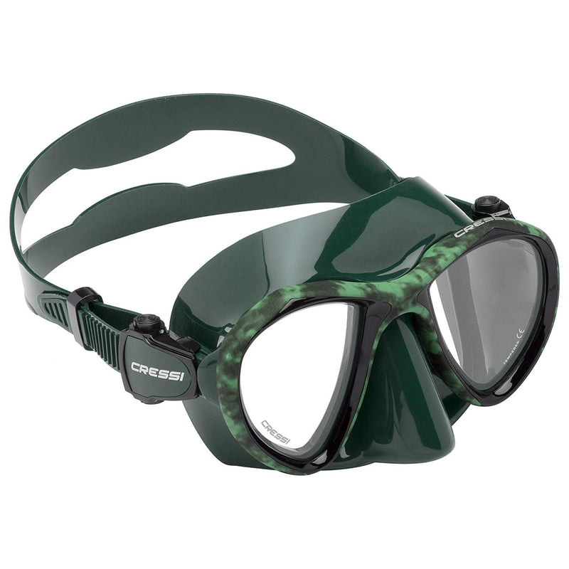 Used Cressi Metis Spearfishing Dive Mask - Green Hunter - DIPNDIVE