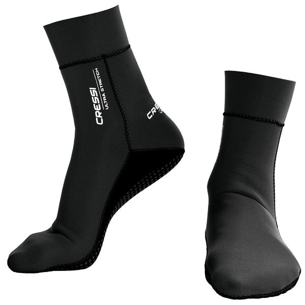 Open Box Cressi 1.5mm Ultra Stretch Socks - Black  - X-Large