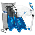 Cressi Marea Mask - Supernova Dry Snorkel - Palau Fins Snorkel Set - DIPNDIVE