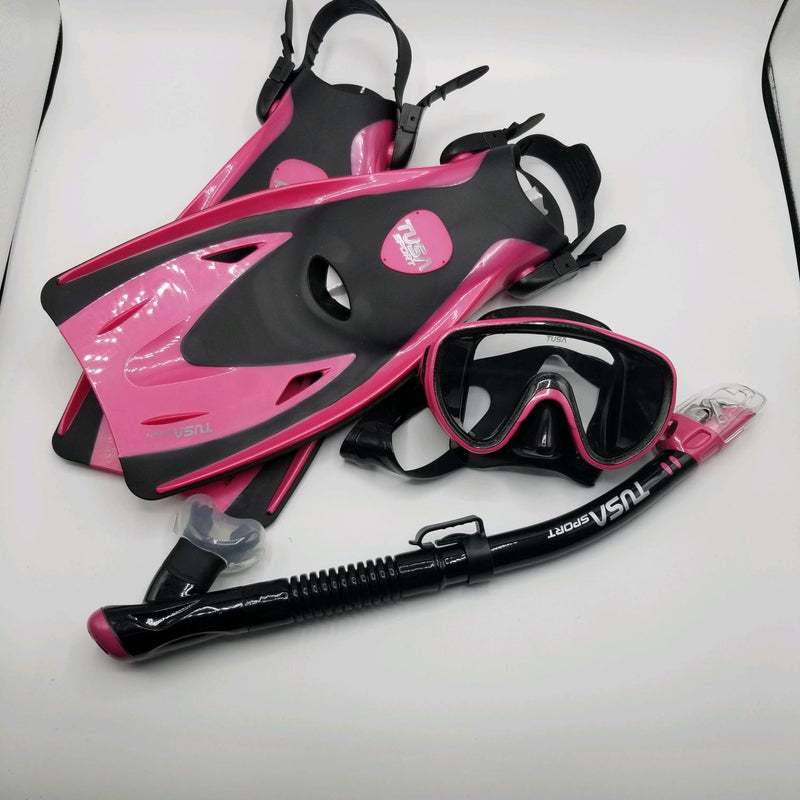 Used Tusa Serene Adult Travel Set - Hot Pink - Medium - DIPNDIVE