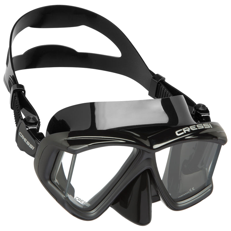 Used Cressi Liberty Quattro Spe Scuba Diving Mask - Black/Graphite