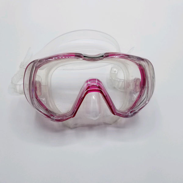 Used Tusa M-3001 Freedom Tri-Quest Dive Mask-Bougainvillea Pink