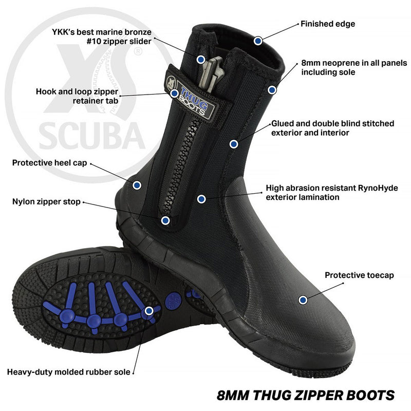 Open Box XS Scuba 8mm Thug Dive Boots-7