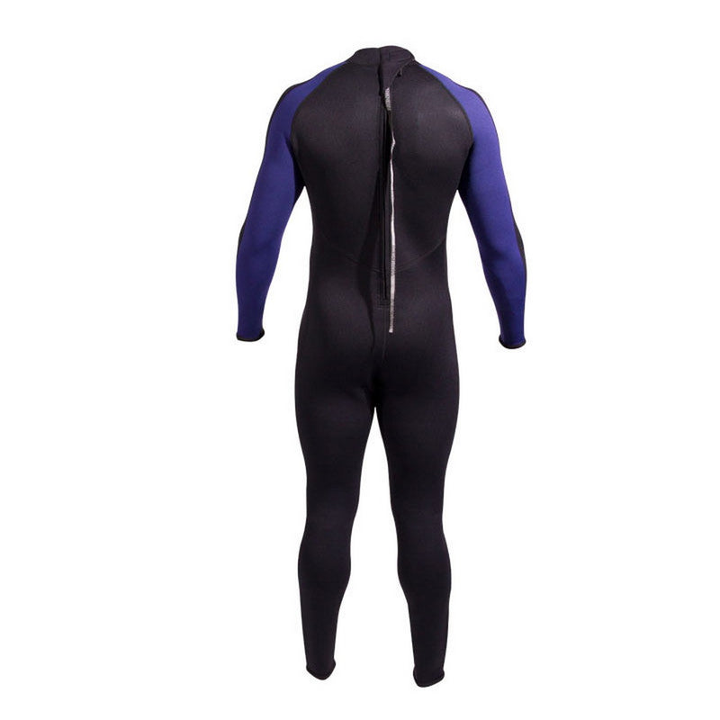 Open Box NeoSport 5mm Men’s Neoprene Backzip Jumpsuits-Black/Blue-Small - DIPNDIVE