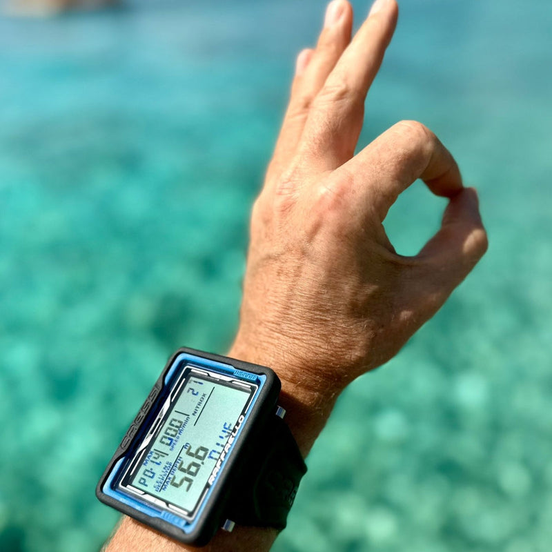 Cressi Raffaello Scuba Diving Computer - Black / Blue - DIPNDIVE