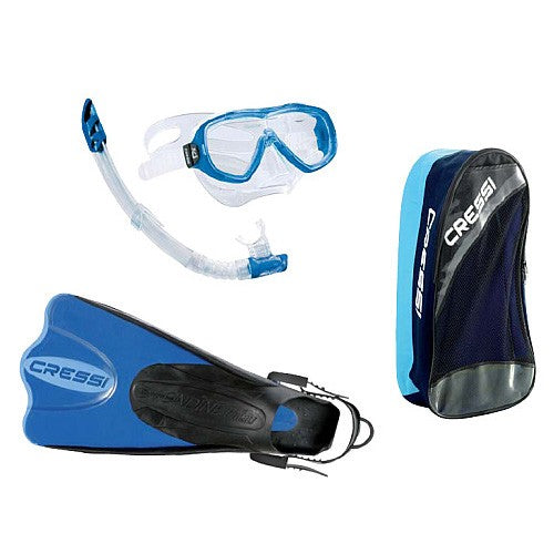 Cressi Palau Short Fins Snorkel Mask Bag Set - DIPNDIVE