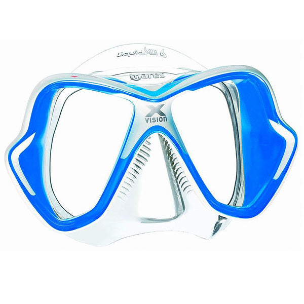 Used Mares X-Vision LiquidSkin Dive Mask-Clear / Blue - DIPNDIVE