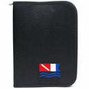Open Box Innovative Scuba Concepts 3-ring Log Book - Black with Diver Down Alpha Flag Design - DIPNDIVE
