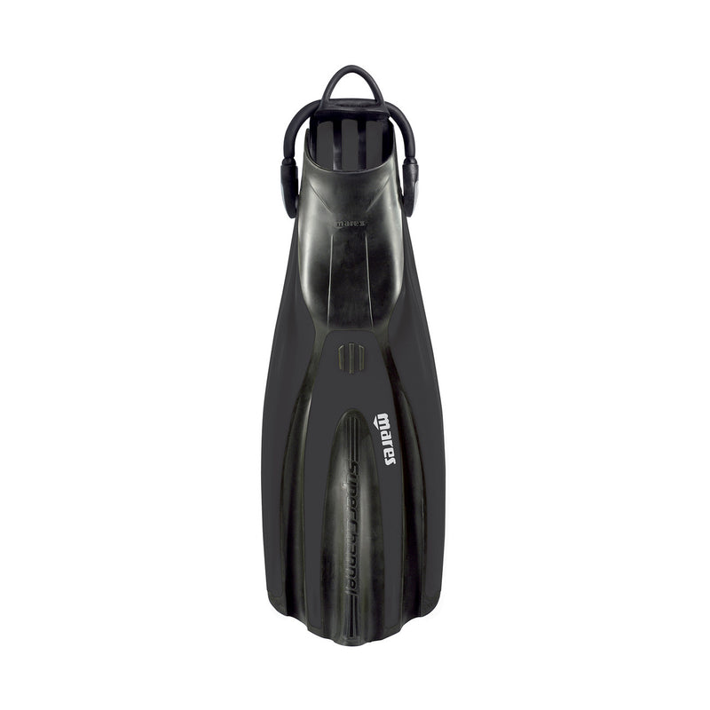 Used Mares Avanti SuperChannel Open Heel Fin with Bungee Strap - Black, Size: Regular - DIPNDIVE