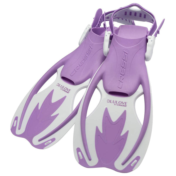 Open Box Cressi Rocks Kid Fins - Lilac / White, Size: Large/X-Large - DIPNDIVE