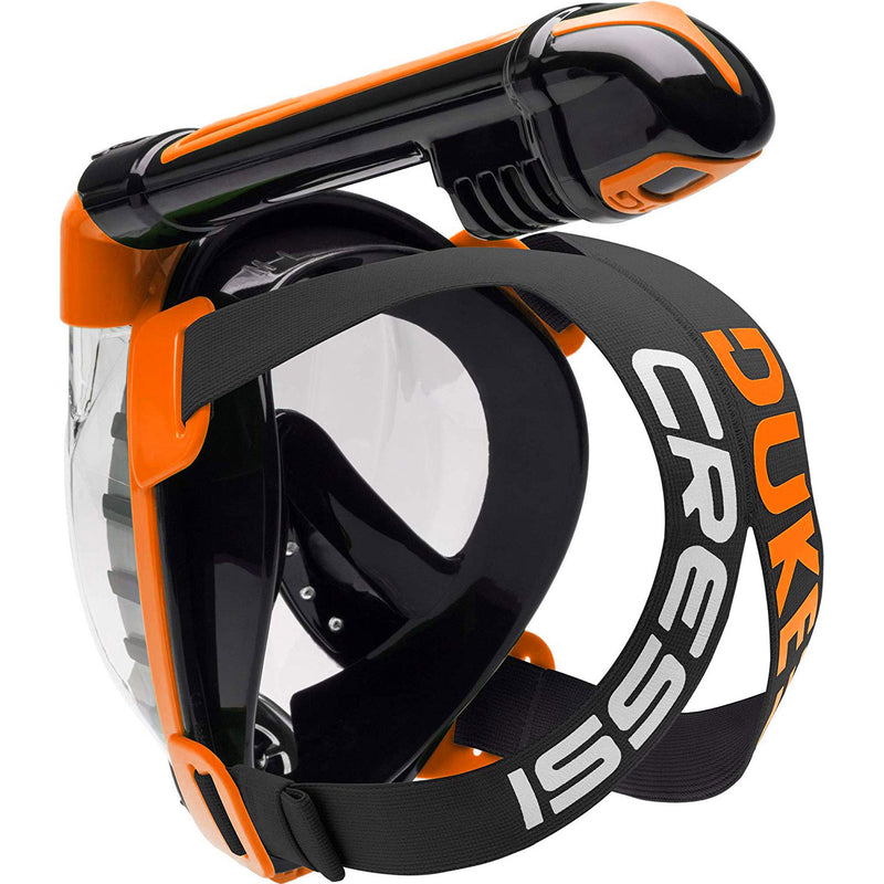 Used Cressi Duke Dry Full Face Mask-Black / Orange Medium / Large - DIPNDIVE