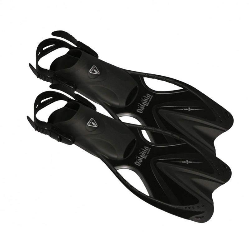 Used ScubaMax FN-308 Junior Kids Dolphin Fins - Black - Large / XLarge - DIPNDIVE