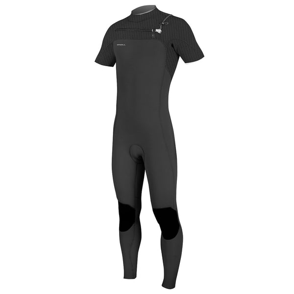 Open Box O'Neill Men's 2mm Hyperfreak Chest Zip Short Sleeve Full Wetsuit - Black - Large - DIPNDIVE