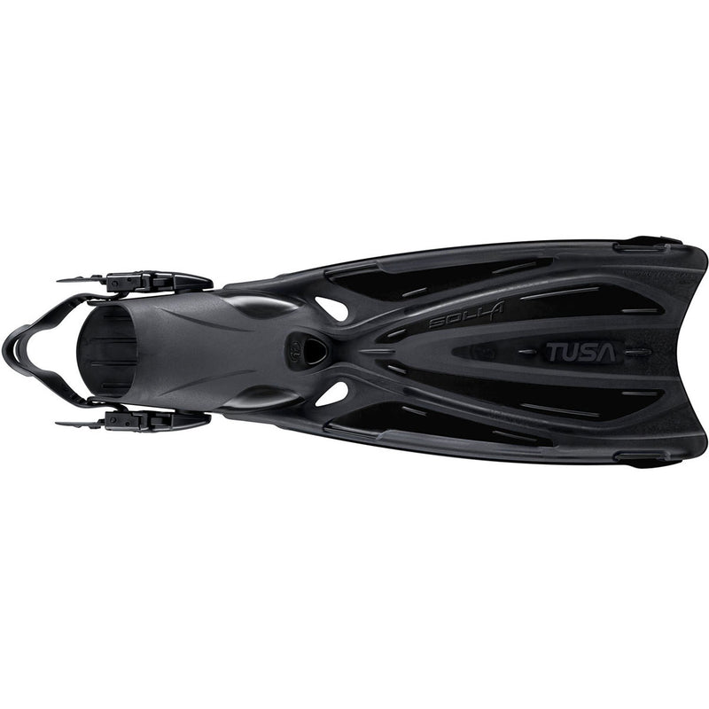 Used Tusa Open Heel Solla Dive Fins-Black-Medium - DIPNDIVE