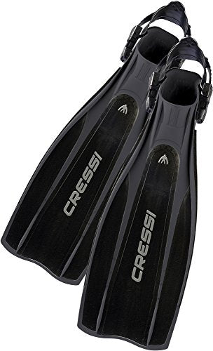 Used Cressi Pro Light Open Heel Fins-Black - XLarge - DIPNDIVE