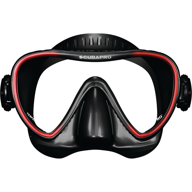 Used ScubaPro Synergy 2 TruFit Scuba Dive Mask, Red / Black - DIPNDIVE