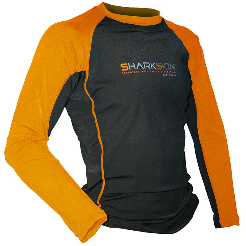 Open Box Sharkskin Rapid Dry Long Sleeve Shirt Rash Guard-Orange 2X-Small - DIPNDIVE