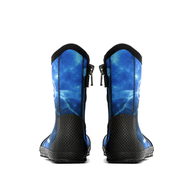 Open Box Aqua Lung Mens 5mm Superzip Boots - Galaxy Blue - 9 - DIPNDIVE
