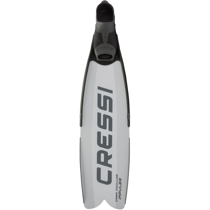Used Cressi Gara Modular Impulse Fins for Freediving - White, Size: 40/41 - DIPNDIVE