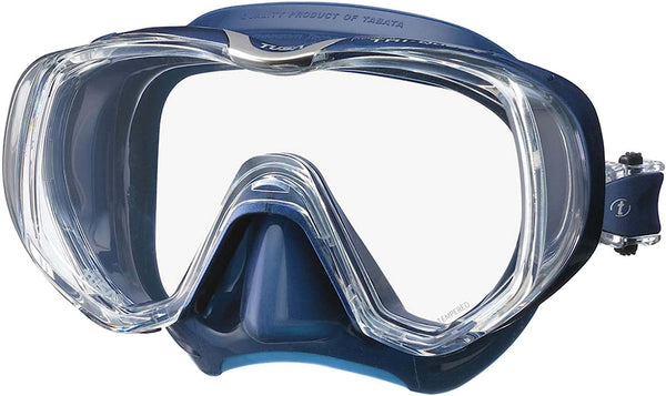 Open Box Tusa M-3001 Freedom Tri-Quest Dive Mask-Indigo Skirt / Indigo - DIPNDIVE