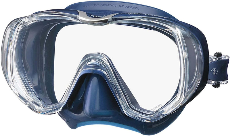 Used Tusa M-3001 Freedom Tri-Quest Dive Mask-Indigo Skirt / Indigo - DIPNDIVE