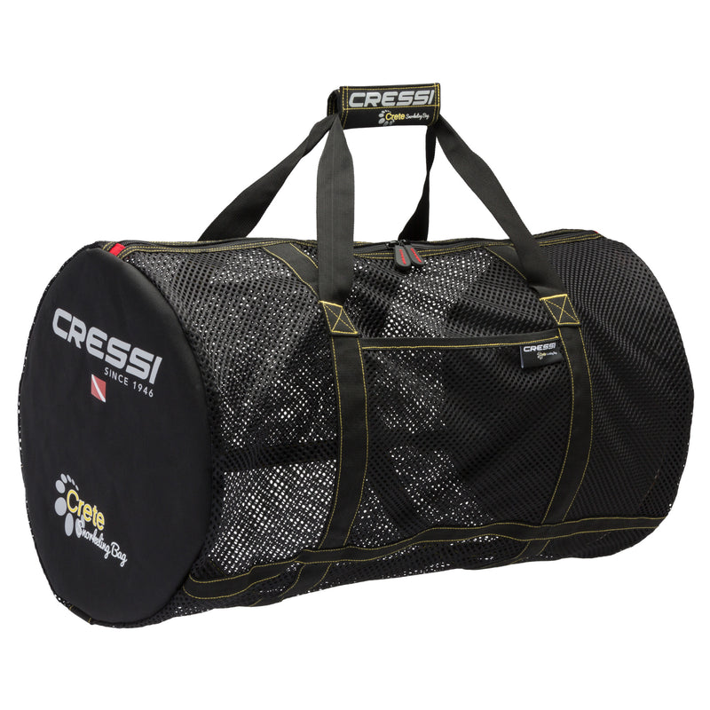 Open Box Cressi Crete Mesh Duffle Bag - Black/Yellow - DIPNDIVE