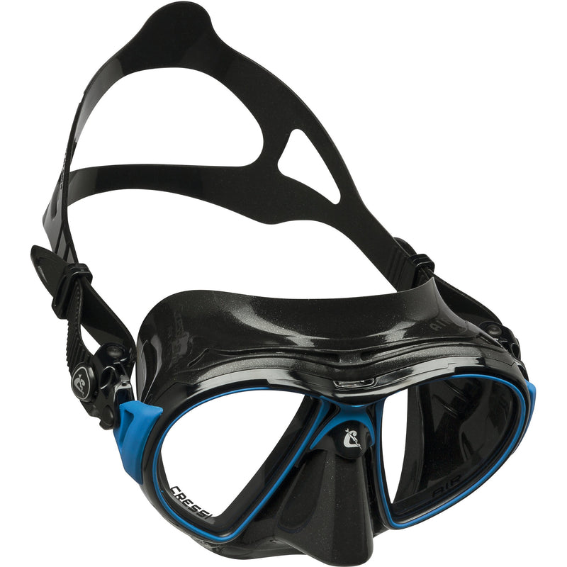 Used Cressi Air Black Scuba Mask-Black / Blue - DIPNDIVE
