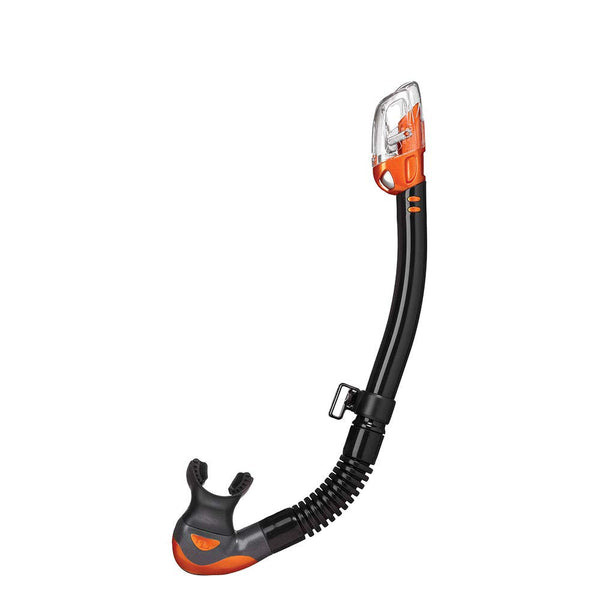 Used Tusa Hyperdry Elite II Dry Snorkel - Black/Energy Orange - DIPNDIVE