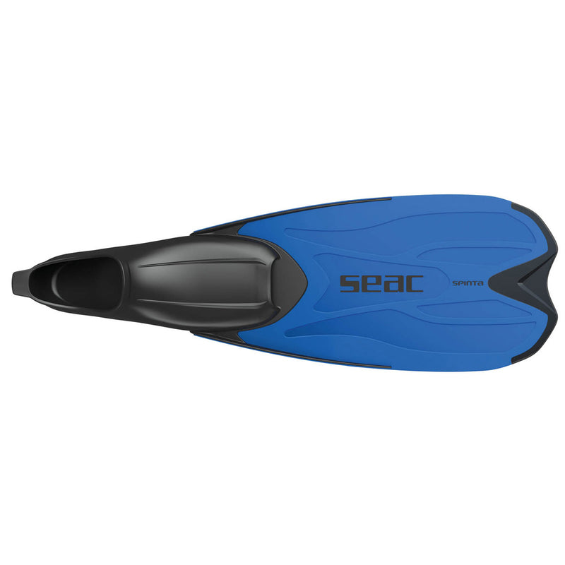 Open Box Seac Spinta Full Foot Snorkeling Fins - Blue, Size: 10-11 ( 44/45 ) - DIPNDIVE