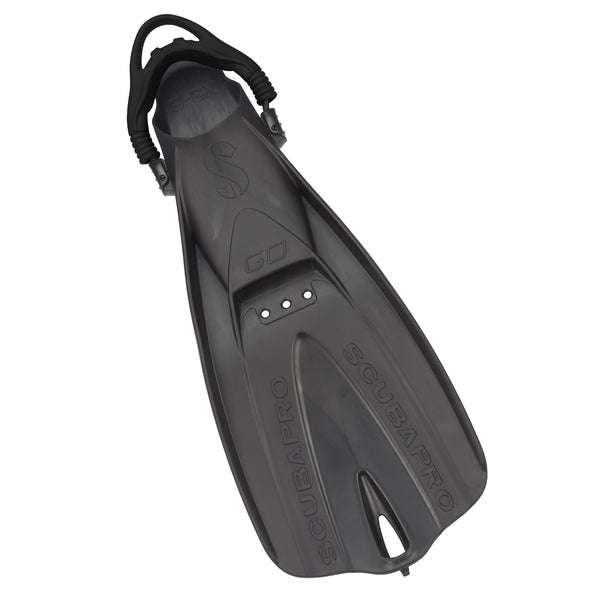 Used ScubaPro Go Travel Dive Fins - Black, Size 2XS - DIPNDIVE