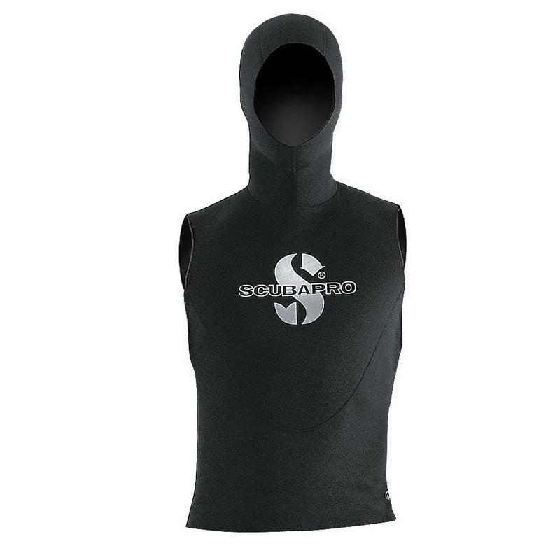 ScubaPro 2.5/0.5mm Black Hooded Vest - DIPNDIVE