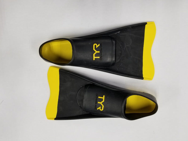 Used TYR Adult Crossblade Fins2.0-Yellow,Small (Men's Shoe 5-7 , Women's 6.5-8.5) - DIPNDIVE