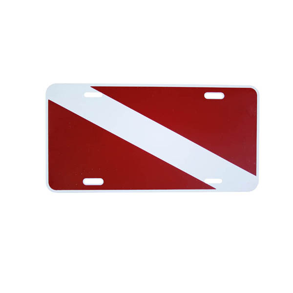 Scuba Max Dive Flag Design Metal License Plate Accessories - DIPNDIVE