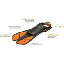 Used Cressi Bonete Pro Set - Black / Orange - SM/MD - DIPNDIVE